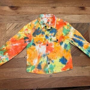Vibrant Tie-Dye Denim Jacket